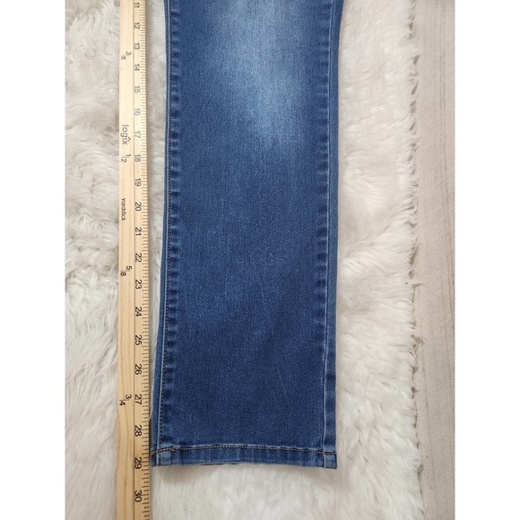 Sonoma Womens Jeans Jeggings Straight Leg High Rise Whisker Stretch Blue 34 - Picture 7 of 7